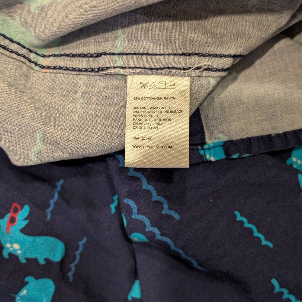 Tipsy Elves "Nothin But Nessy" Hawaiian Shirt, Men XS, Cotton Button Up - Picture 12 of 13